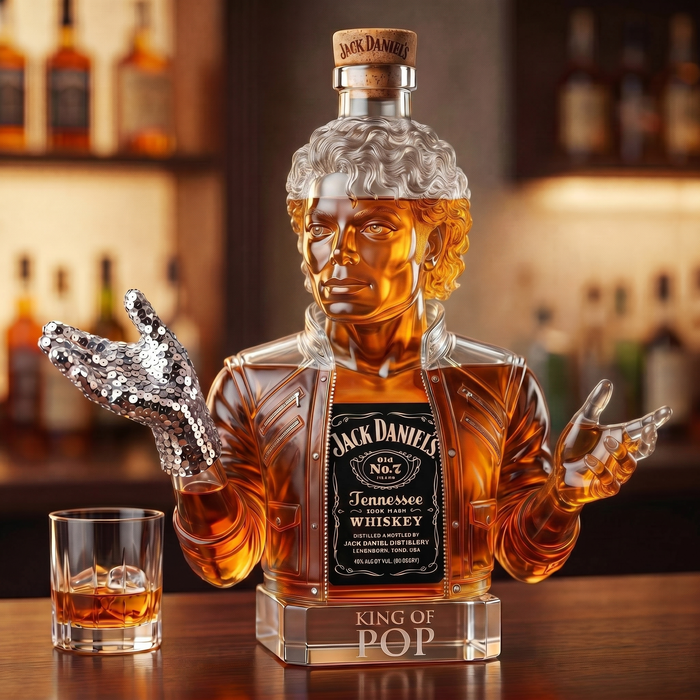 Michael Jackson – A Pop Királya Whiskey Üveg – Gabriella Budapest