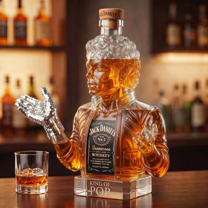 Michael Jackson – A Pop Királya Whiskey Üveg – 2. kép