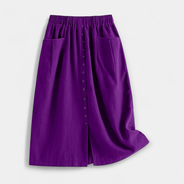 Midi szoknya vintage mintával – 5. kép