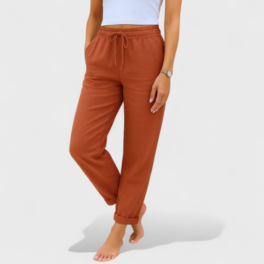 Lenvászon Stretch Nadrág Klara – 6. kép