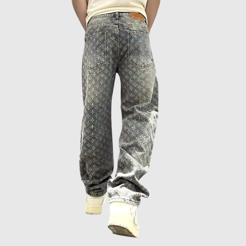 Jacquard farmernadrág – 3. kép