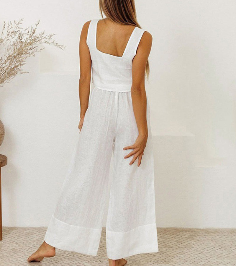Minimalista Top és Széles Lábú Nadrág Szett Megan – 5. kép