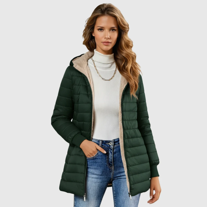 Sherpa-Bélésű Téli Kabát Caro – 3. kép