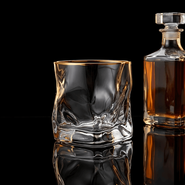 Japán Kristály Whiskey Pohár – Hoshi Gold – 3. kép