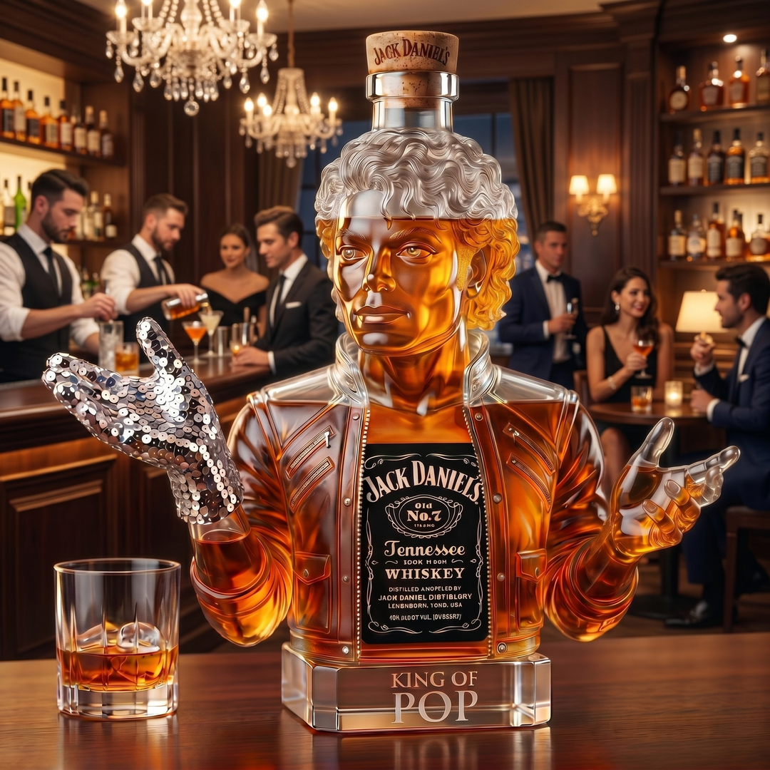 Michael Jackson – A Pop Királya Whiskey Üveg – 3. kép