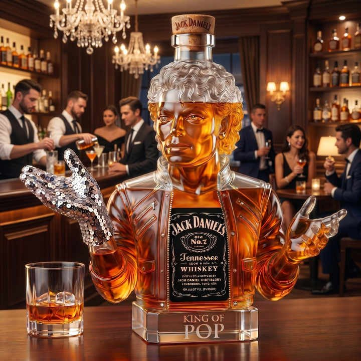 Michael Jackson – A Pop Királya Whiskey Üveg – 3. kép