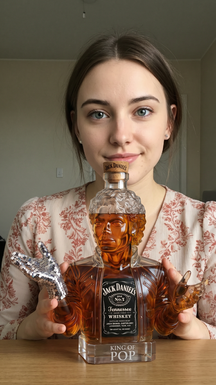 Michael Jackson – A Pop Királya Whiskey Üveg – 4. kép