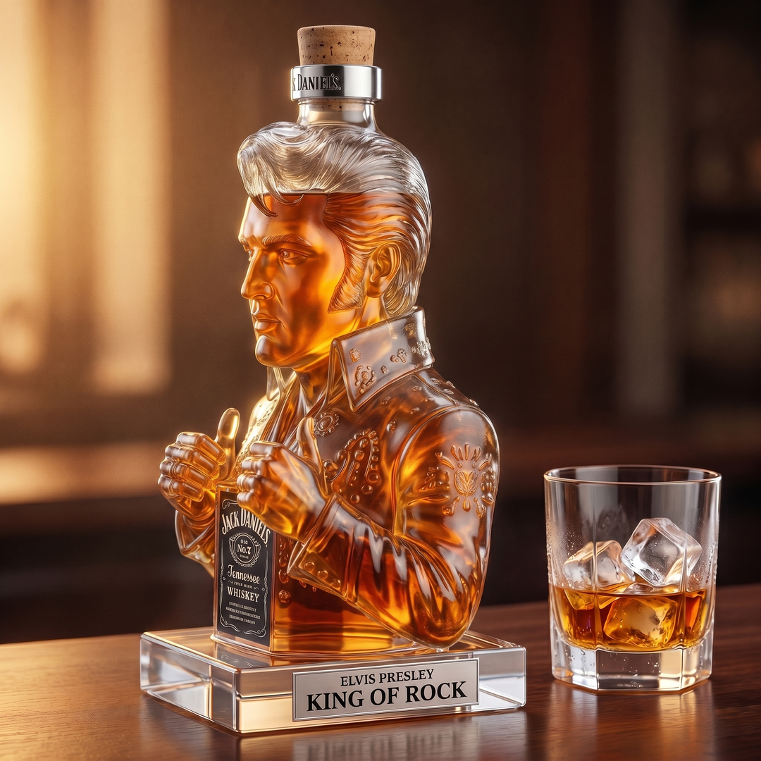 Elvis Presley – A Rock Királya Whiskey Üveg – Gabriella Budapest