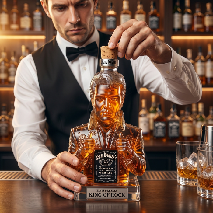 Elvis Presley – A Rock Királya Whiskey Üveg – 3. kép