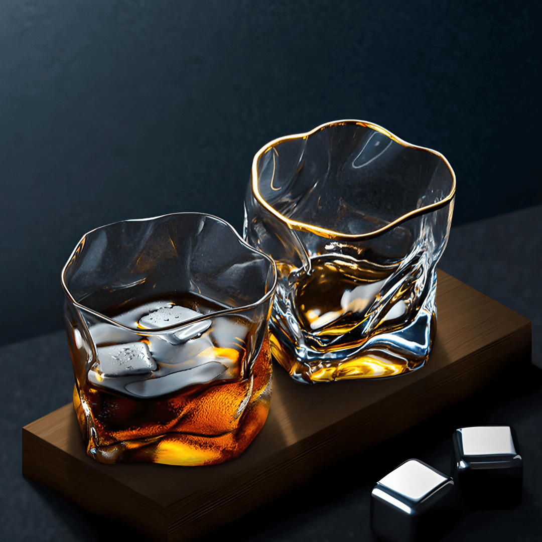 Japán Kristály Whiskey Pohár – Hoshi Gold – 2. kép