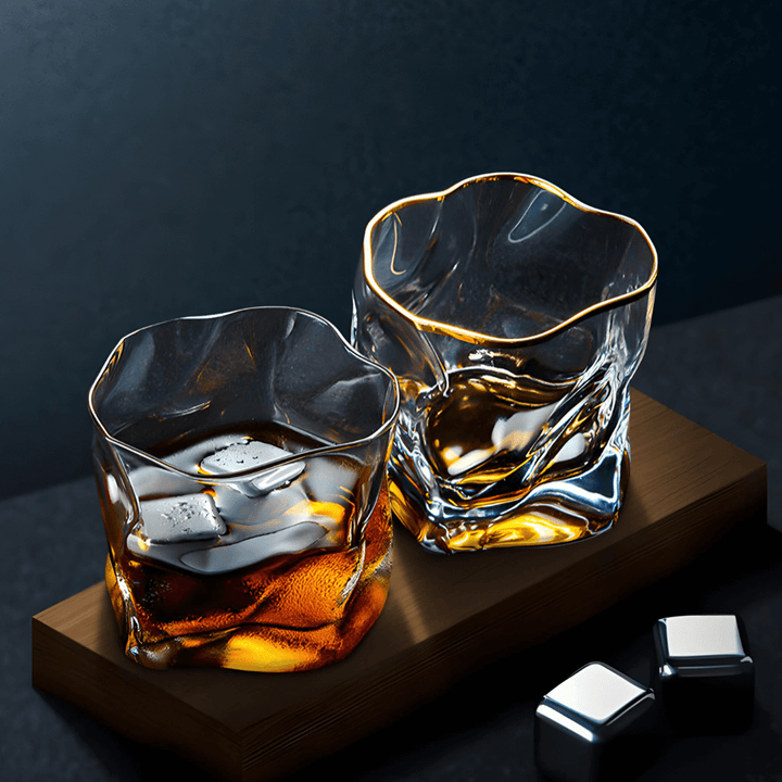 Japán Kristály Whiskey Pohár – Hoshi Gold – 2. kép