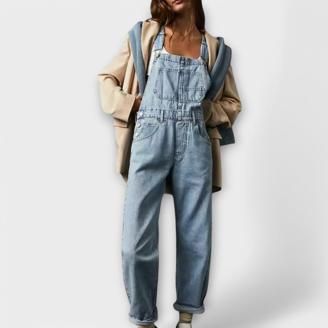 Szabad stílusú farmer overall Shaira – 4. kép