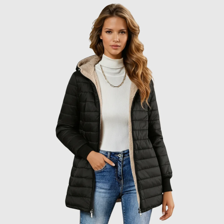 Sherpa-Bélésű Téli Kabát Caro – 5. kép