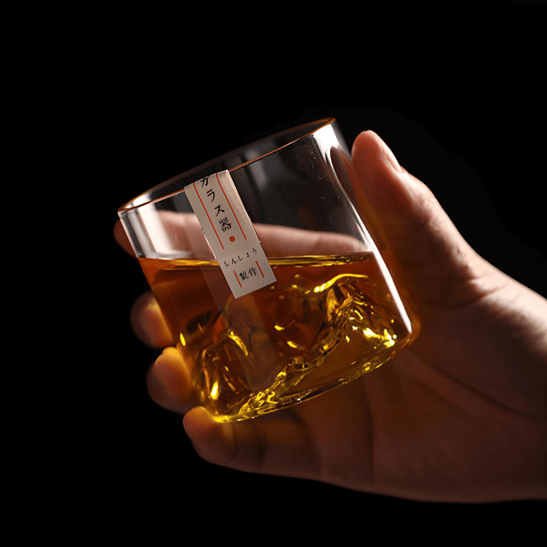 Japán Kristály Whiskey Pohár – Mount Fuji – 5. kép