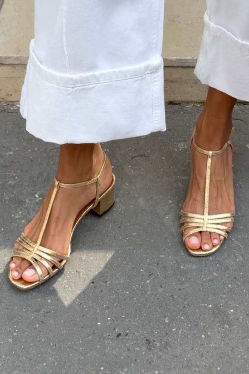 Arany Szandál Hétköznapi Elegancia Aletta – 2. kép