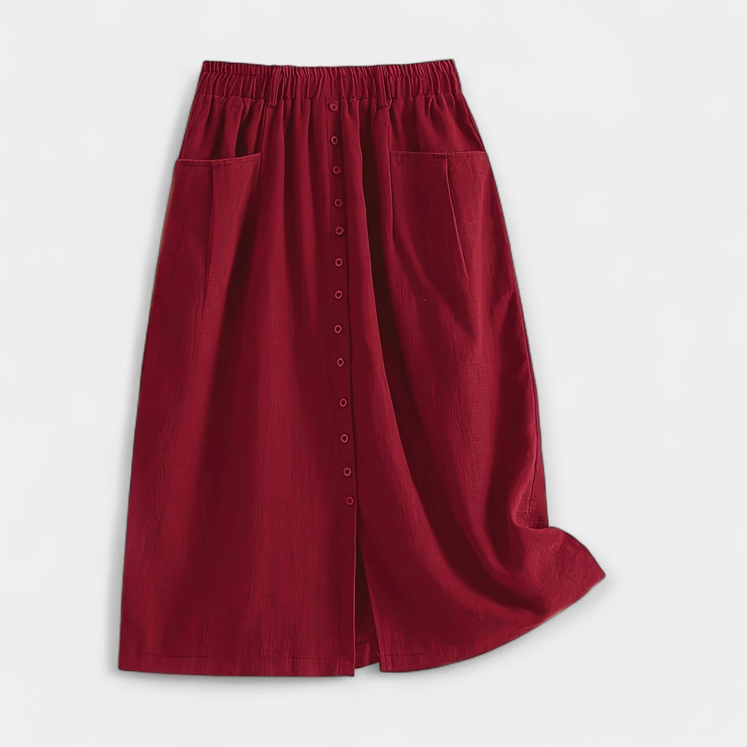 Midi szoknya vintage mintával – 8. kép