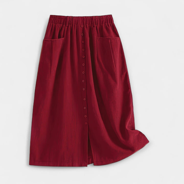Midi szoknya vintage mintával – 8. kép