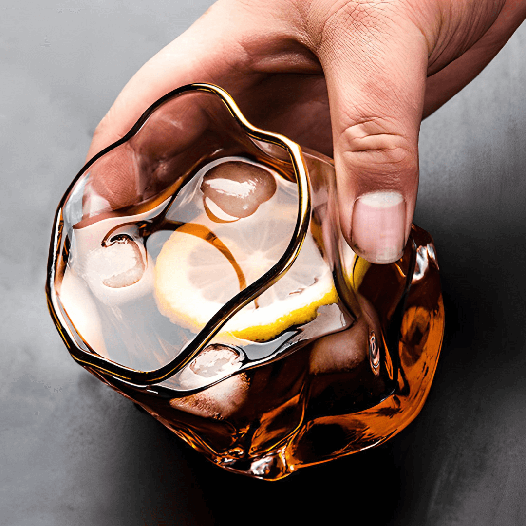 Japán Kristály Whiskey Pohár – Hoshi Gold – 15. kép