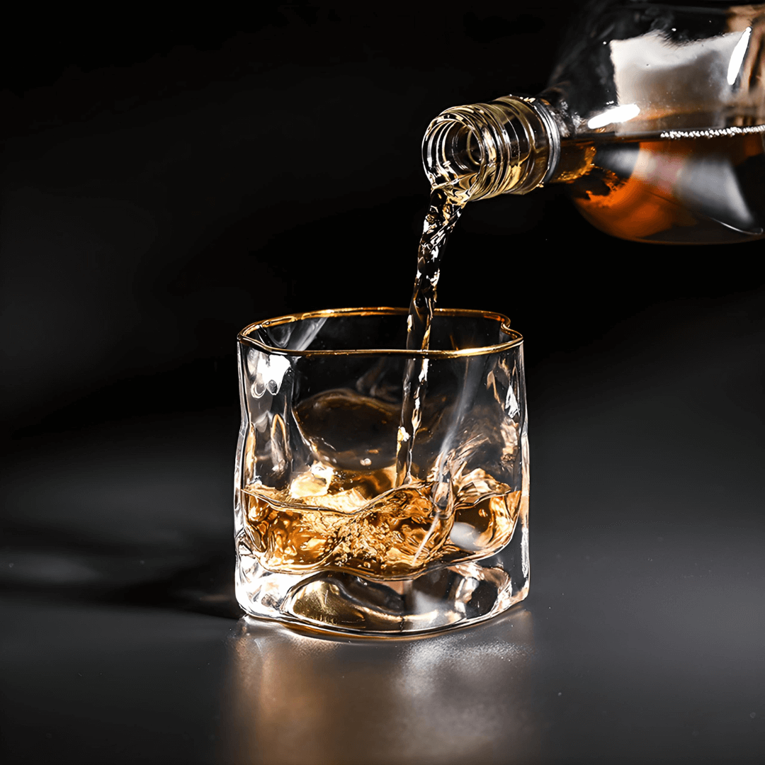 Japán Kristály Whiskey Pohár – Hoshi Gold – 6. kép