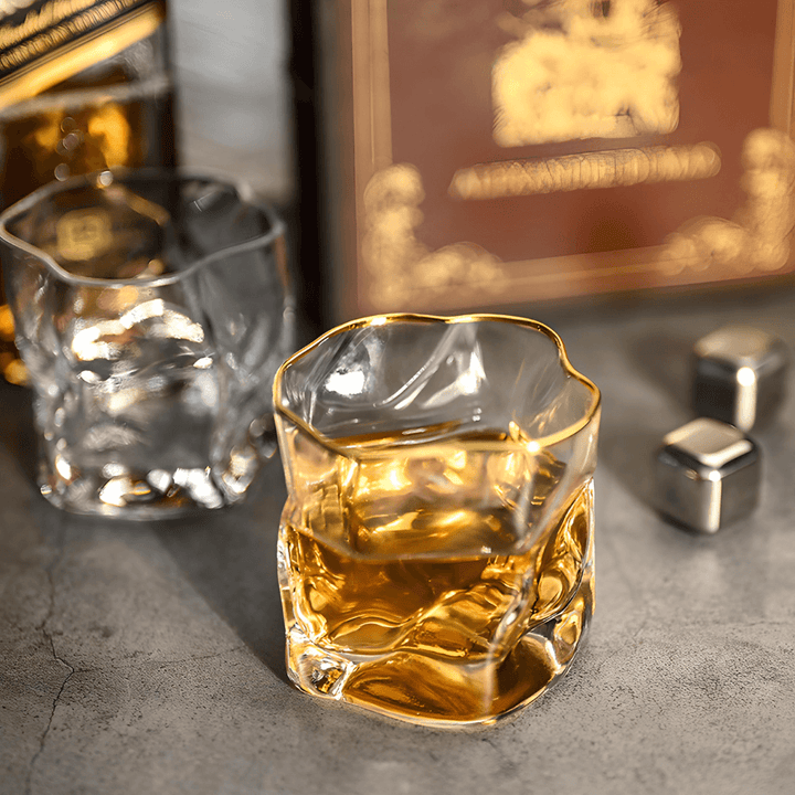 Japán Kristály Whiskey Pohár – Hoshi Gold – 10. kép