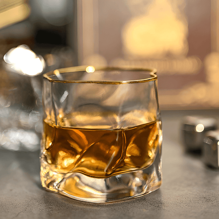 Japán Kristály Whiskey Pohár – Hoshi Gold – 8. kép