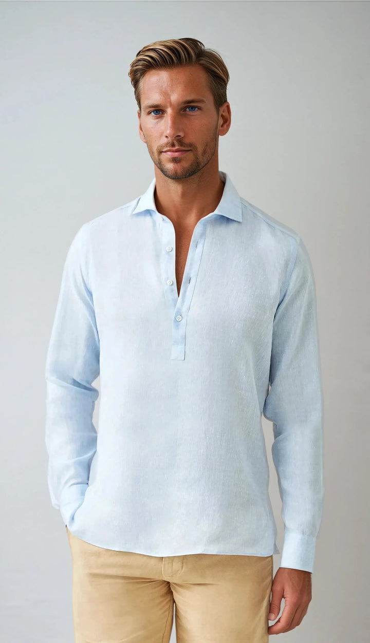 Linen Pop-over Ing Világoskék – 5. kép