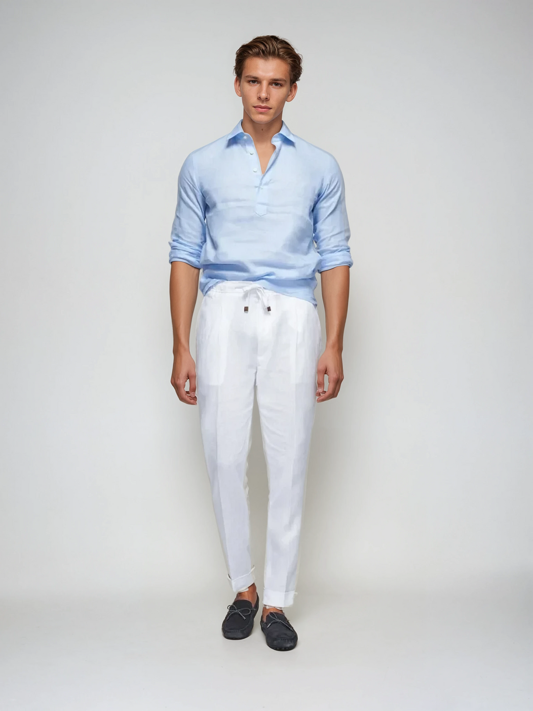 Linen Pop-over Ing Világoskék – 2. kép