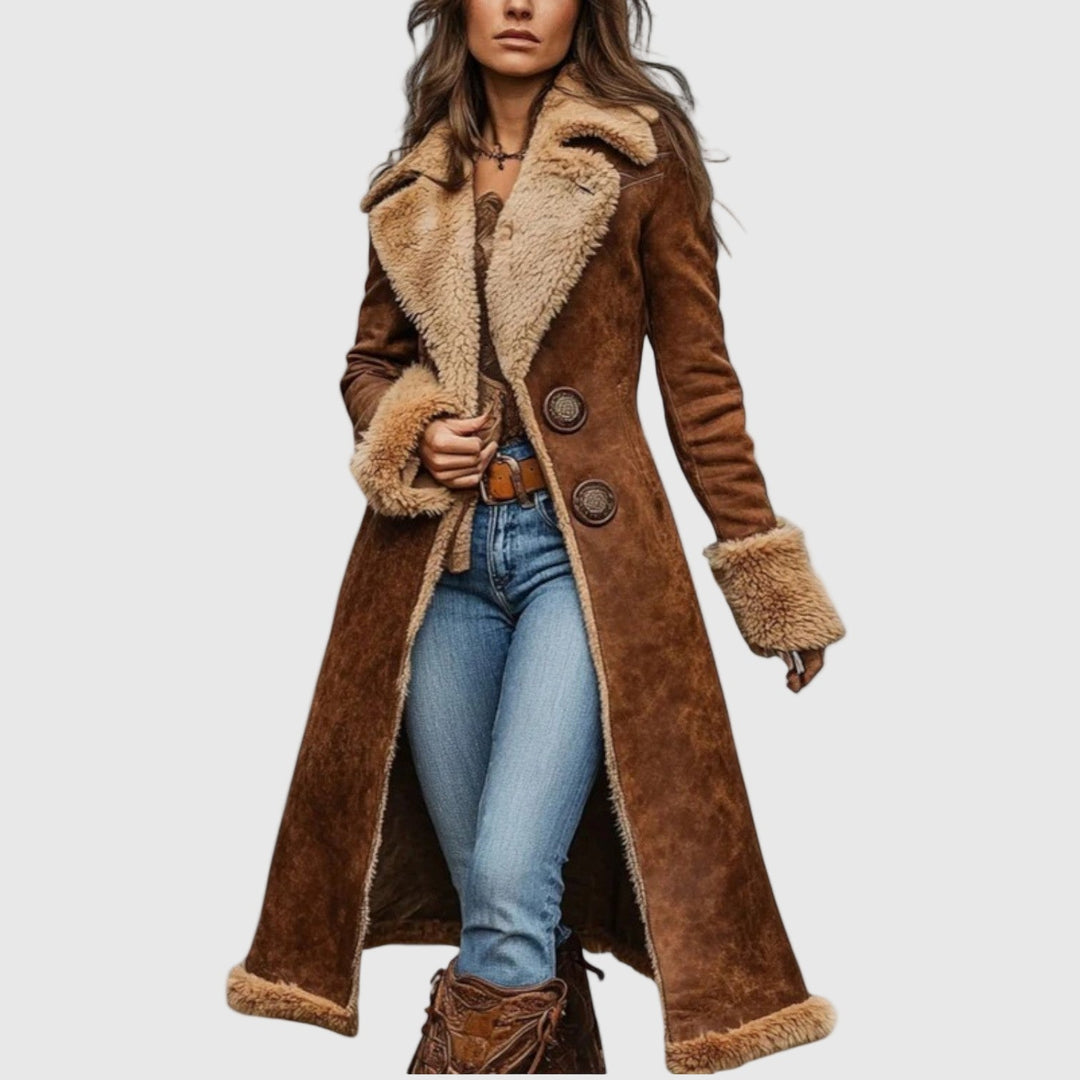 Hosszú elegáns téli kabát Izabella – Gabriella Budapest