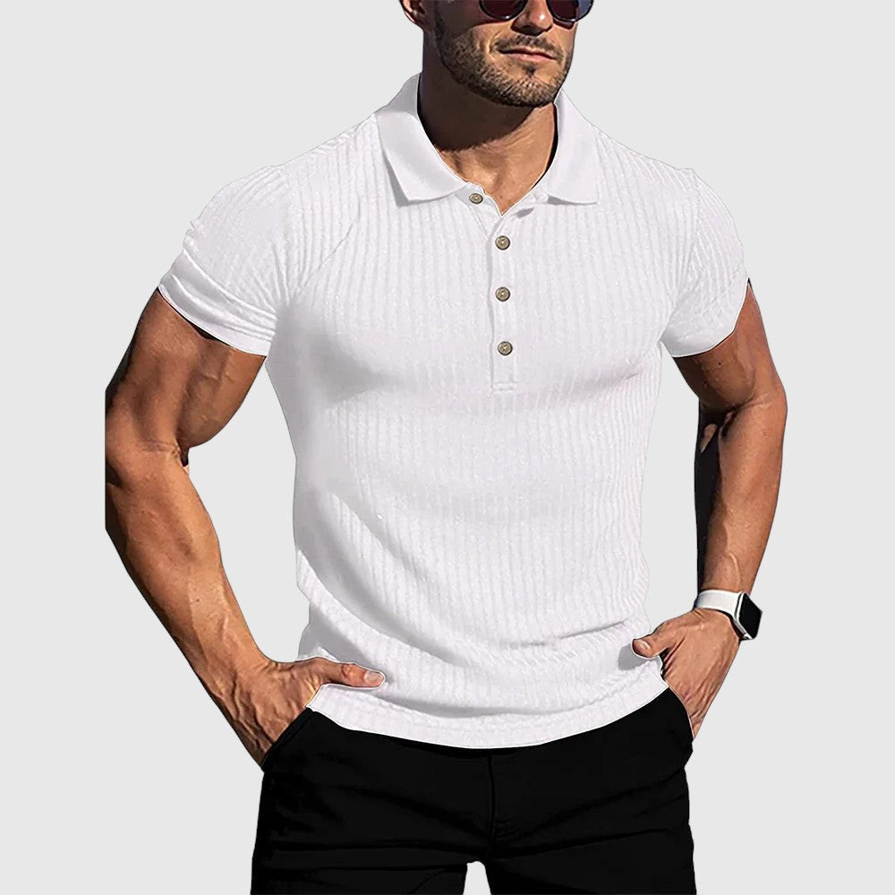 Elegáns csíkos pólóing Henrik – 6. kép