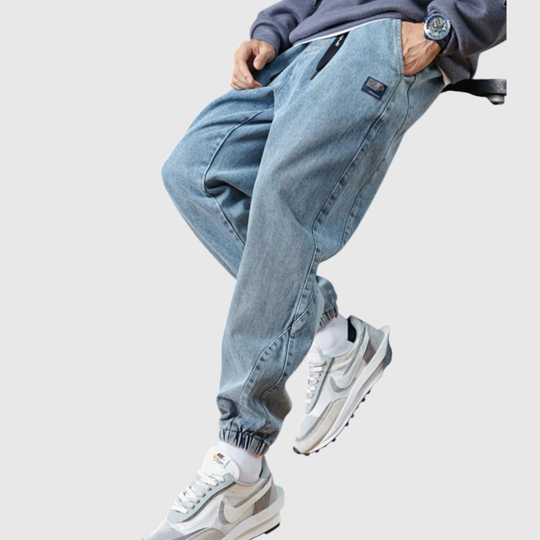 Elegáns farmer jogger nadrág – 6. kép