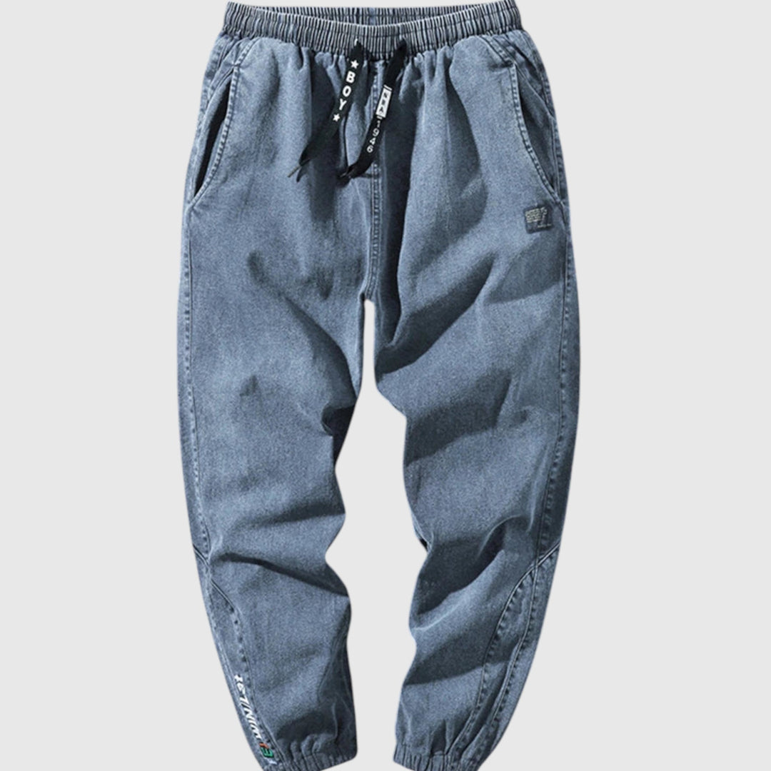 Elegáns farmer jogger nadrág – 2. kép