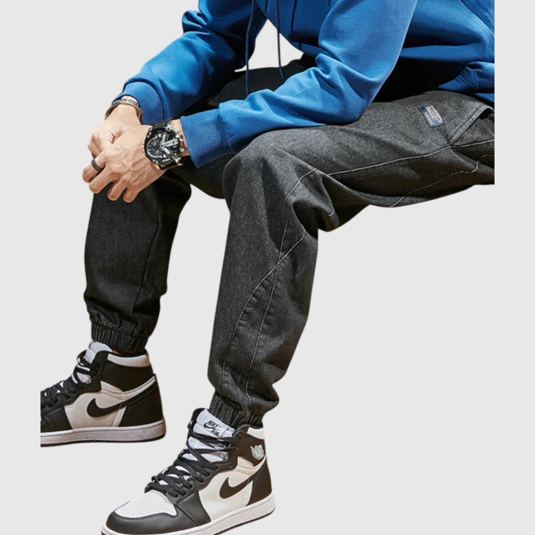 Elegáns farmer jogger nadrág – 8. kép
