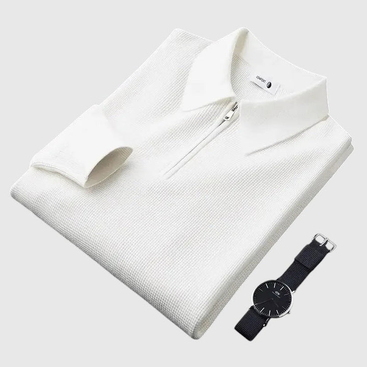 Elegáns férfi pulóver cipzárral Ákos – 5. kép