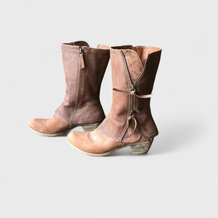 Vintage félszárú csizma Daria – 4. kép