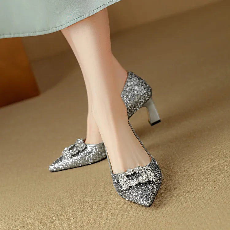 Csillogó pumps Theresa – 9. kép
