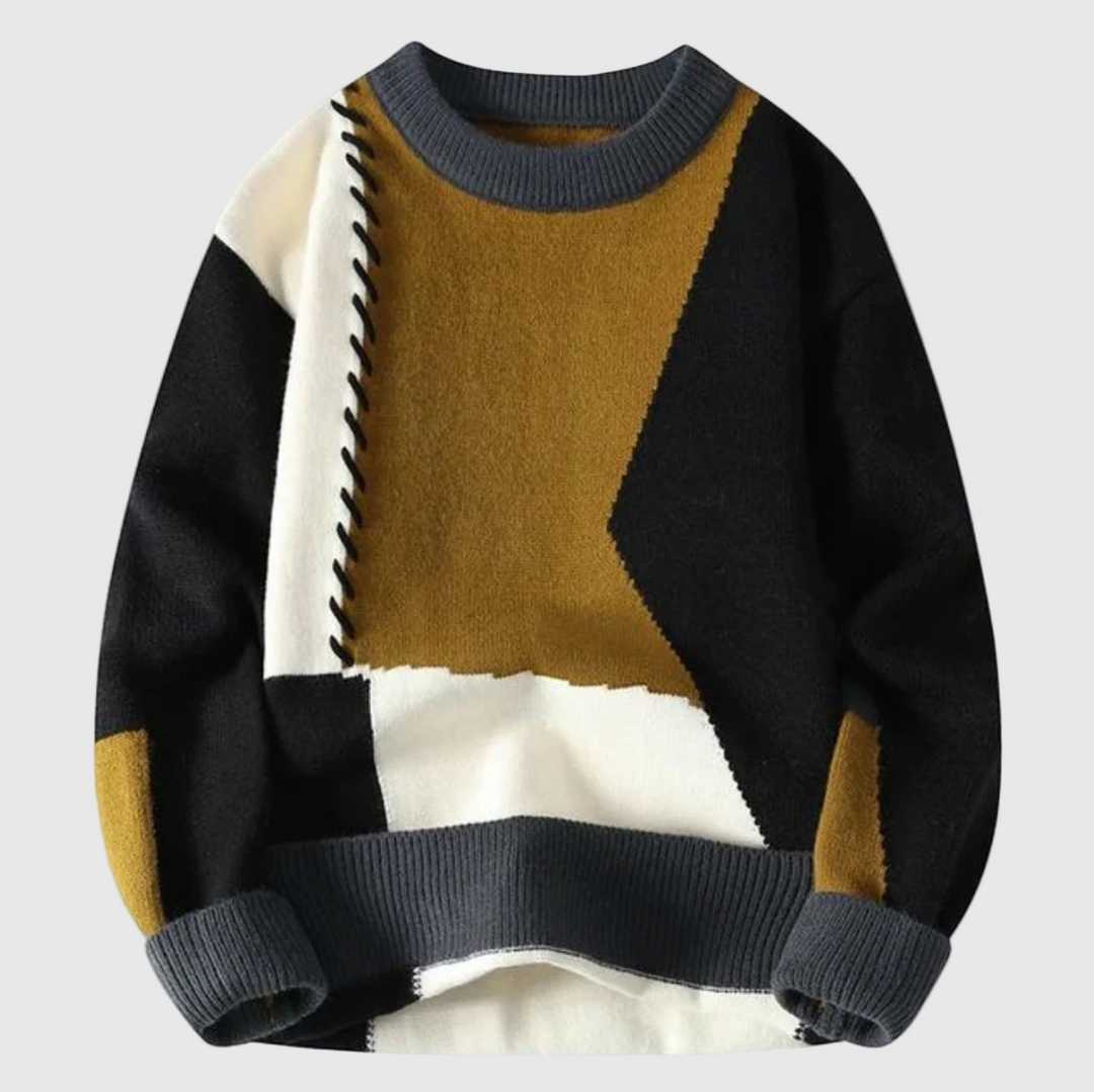 Kötött pulóver patchwork mintával Jordán – 4. kép
