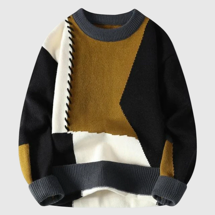 Kötött pulóver patchwork mintával Jordán – 4. kép