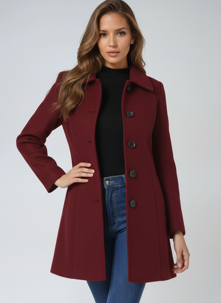 Női Egysoros Téli Trench Kabát Josephine – 10. kép