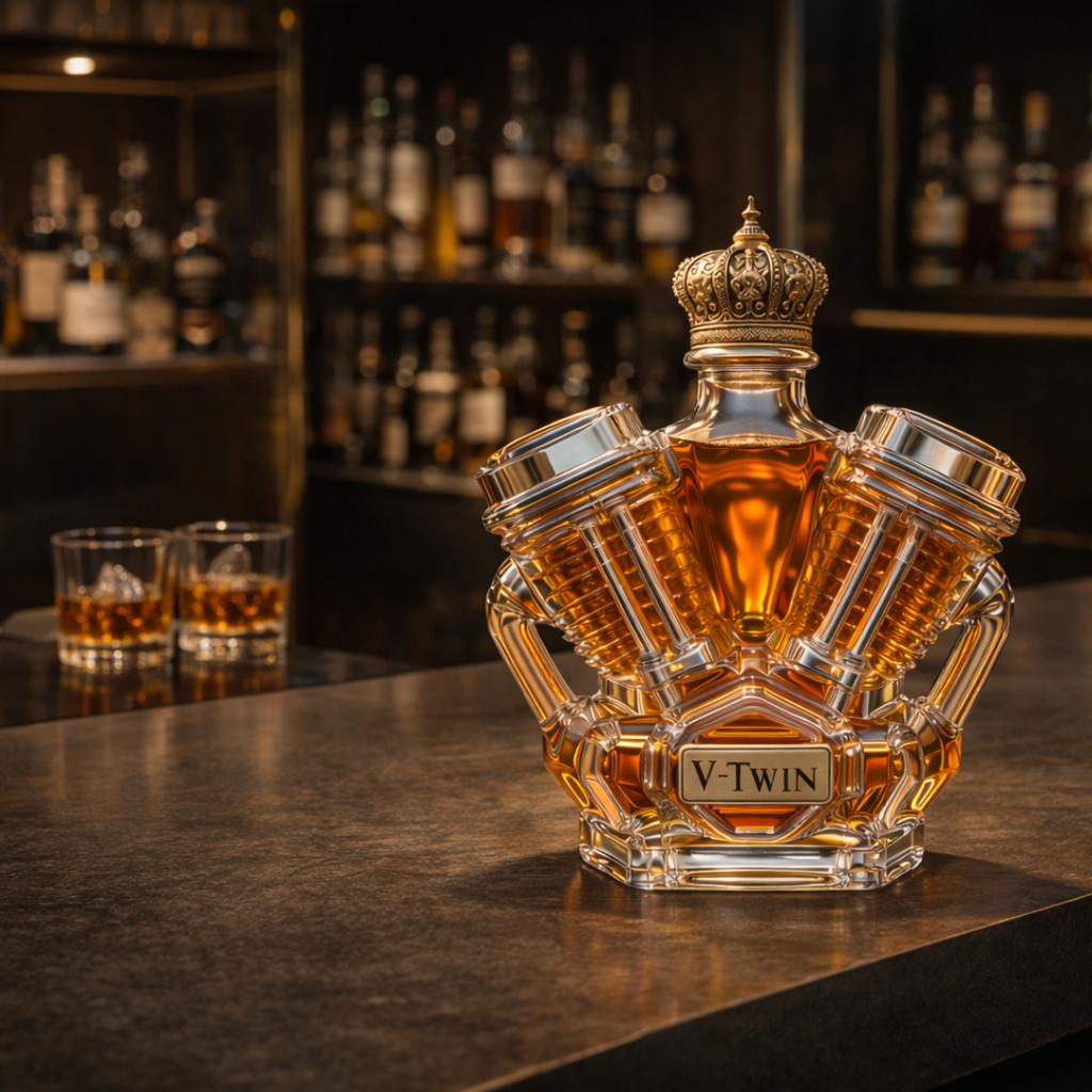 Whiskey Üveg – V-Twin Motor Kiadás – 6. kép