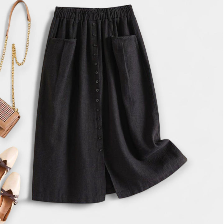 Midi szoknya vintage mintával – 6. kép