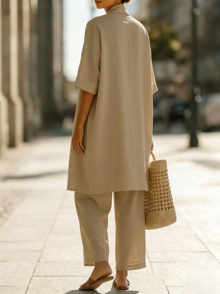 Effortless Linen-Cotton Three-Piece Set Isabella – 9. kép