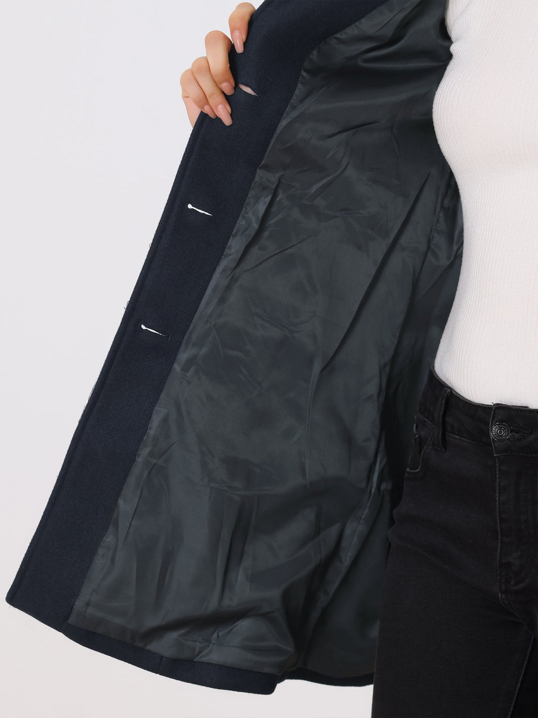 Női Egysoros Téli Trench Kabát Josephine – 9. kép